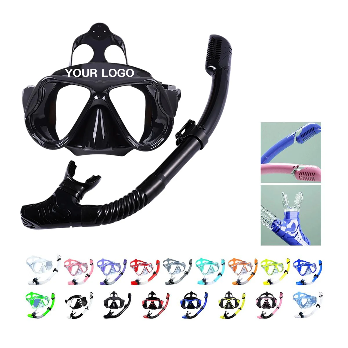 Lightweight Plastic Snorkel Set for Underwater Adventure 1