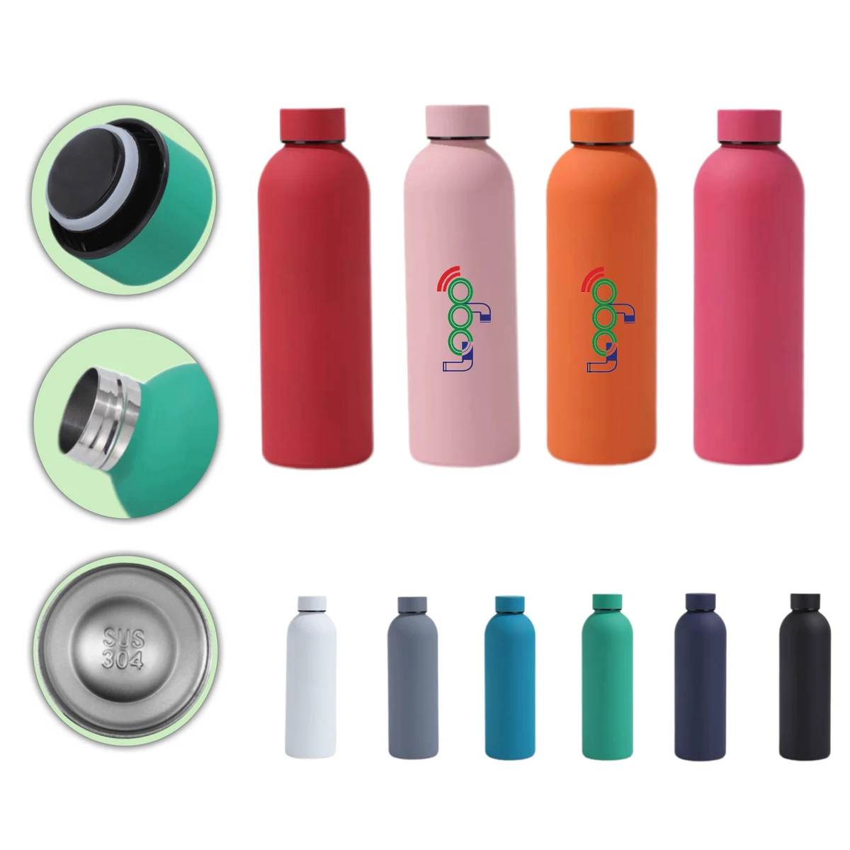 16.9oz Stainless Steel Water Bottles 1