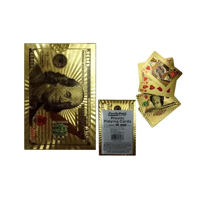 Playing Card Sets - Gold Foil Plastic 1