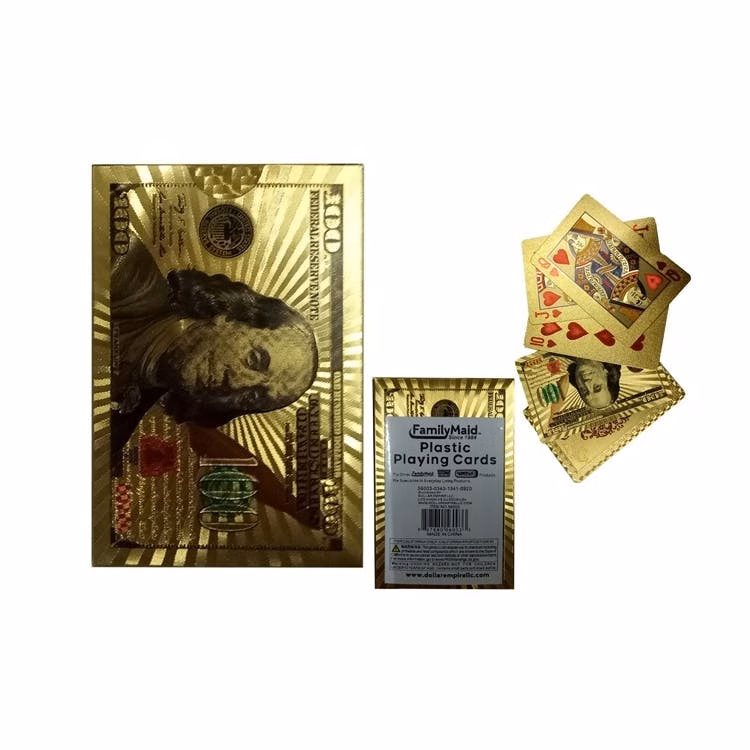Playing Card Sets - Gold Foil Plastic