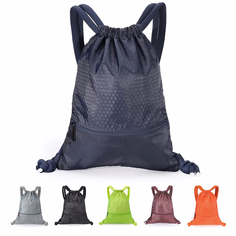 Sports Drawstring Zipper Backpack