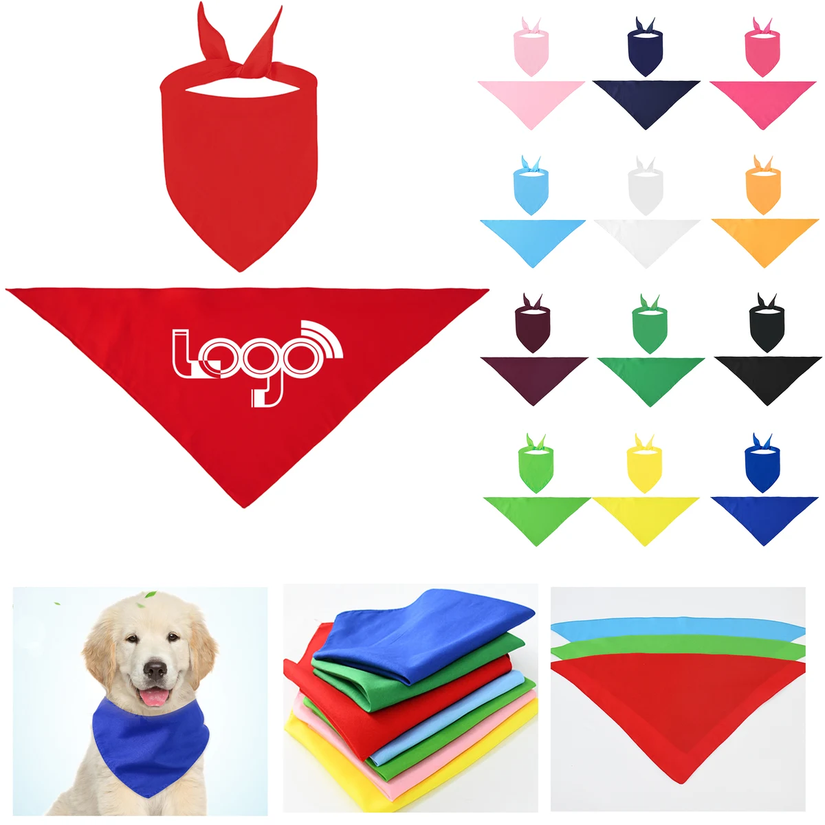 Durable Polyester Bandana for Pets with Custom Options 1