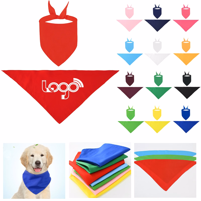 Durable Polyester Bandana for Pets with Custom Options
