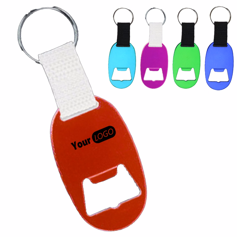 Aluminum Vibrant Bottle Opener Keychain