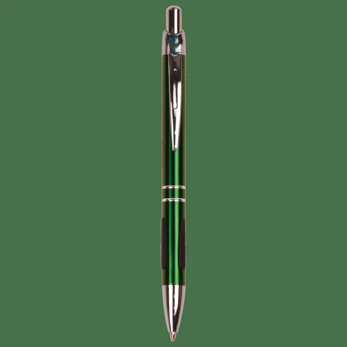 Green with Silver Trim Pen with Gripper 1