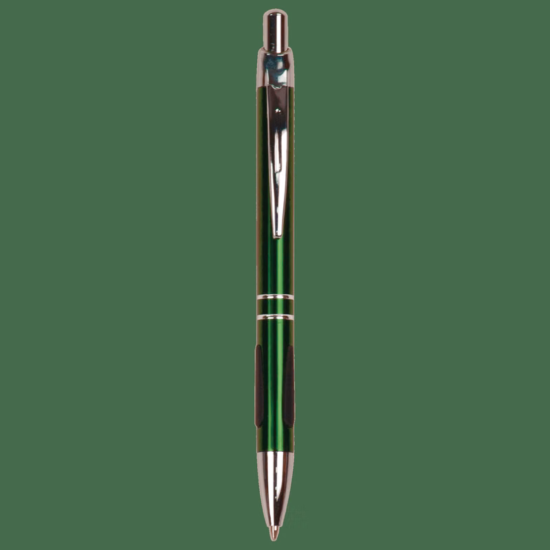 Green with Silver Trim Pen with Gripper