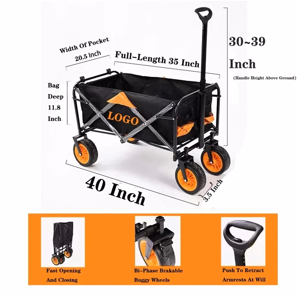 MOQ 10 Outdoor Camping Collapsible Carts