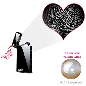 Electric Arc Lighter With Love Message Shadow And USB Charging 1