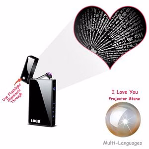 Electric Arc Lighter With Love Message Shadow And USB Charging