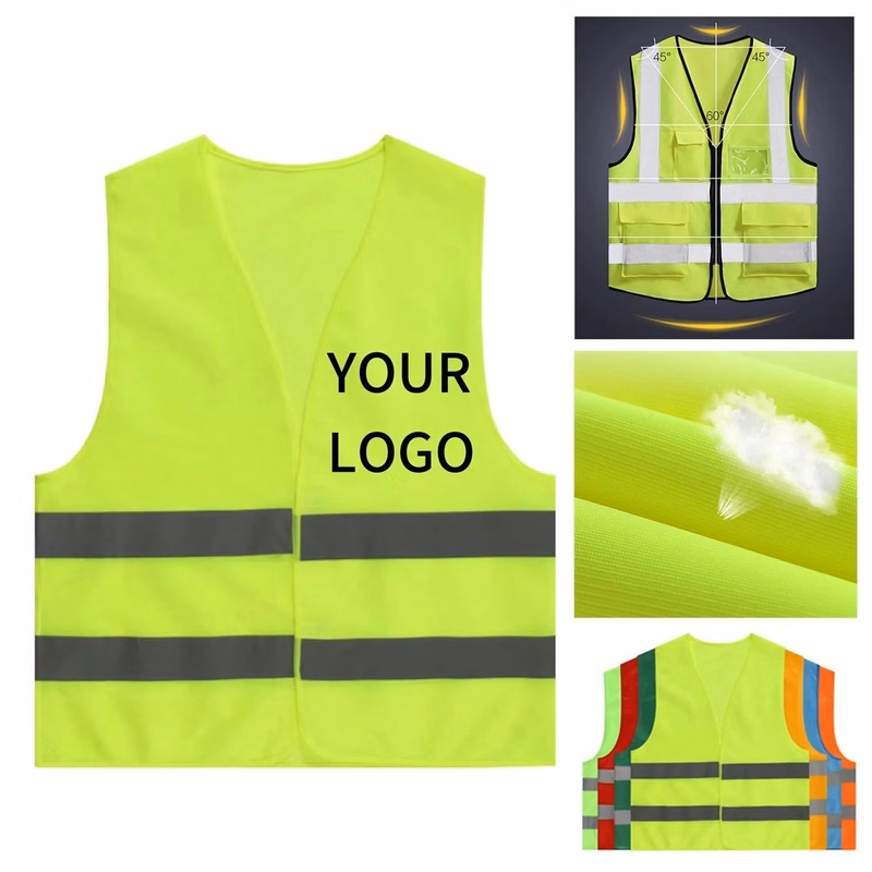 Lightweight Reflective Vest with Silkscreen Logo Area