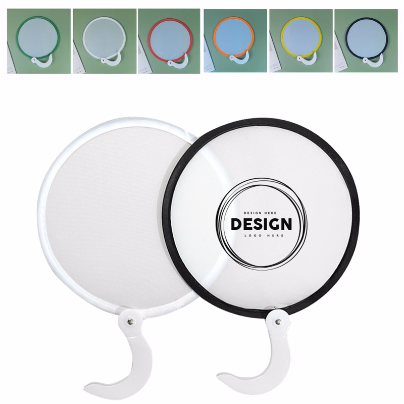 Dacron Folding Fan With Handle
