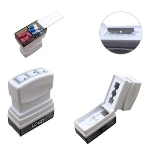 Ergonomic Hand Press Pill Case With Built In Cutter And Splitter 1