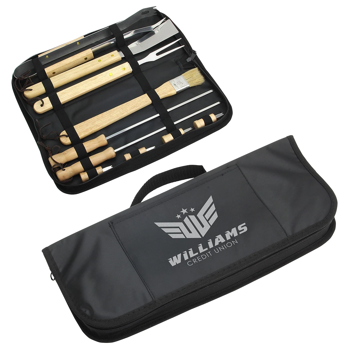 Redwood 10-piece Stainless Steel BBQ Set with Carrying Bag 1