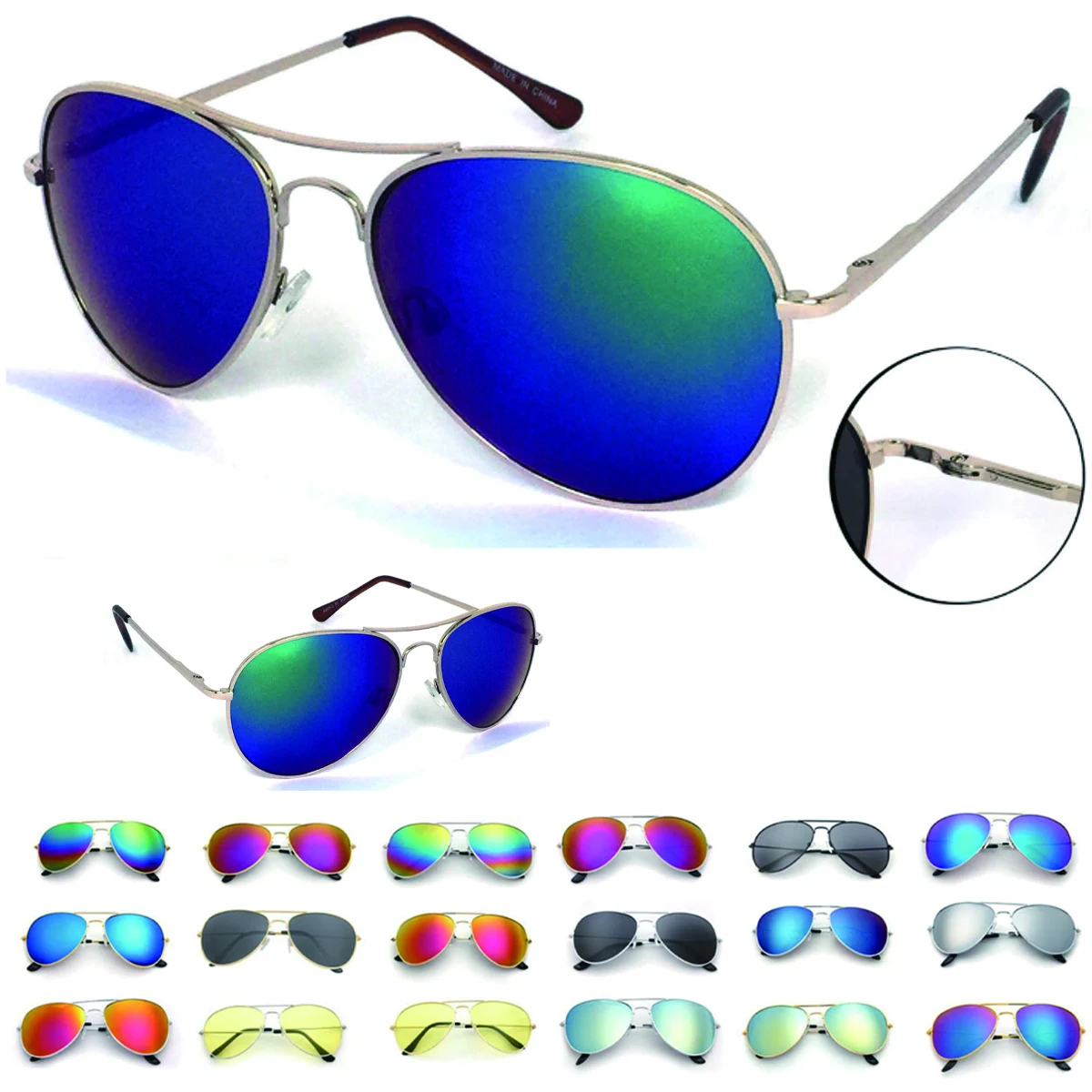 Mirrored Aviator Shades Sunglasses 1