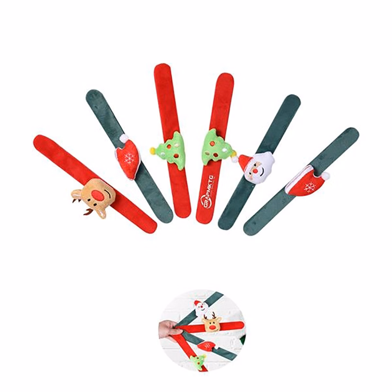 Christmas Decoration Cartoon Snap Slap Bracelets