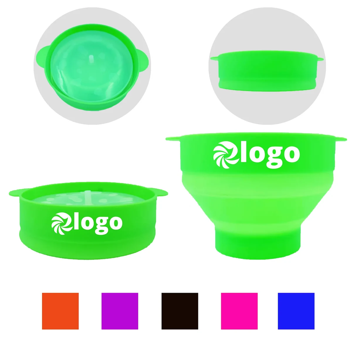 Innovative Collapsible Silicone Popcorn Bowl 1