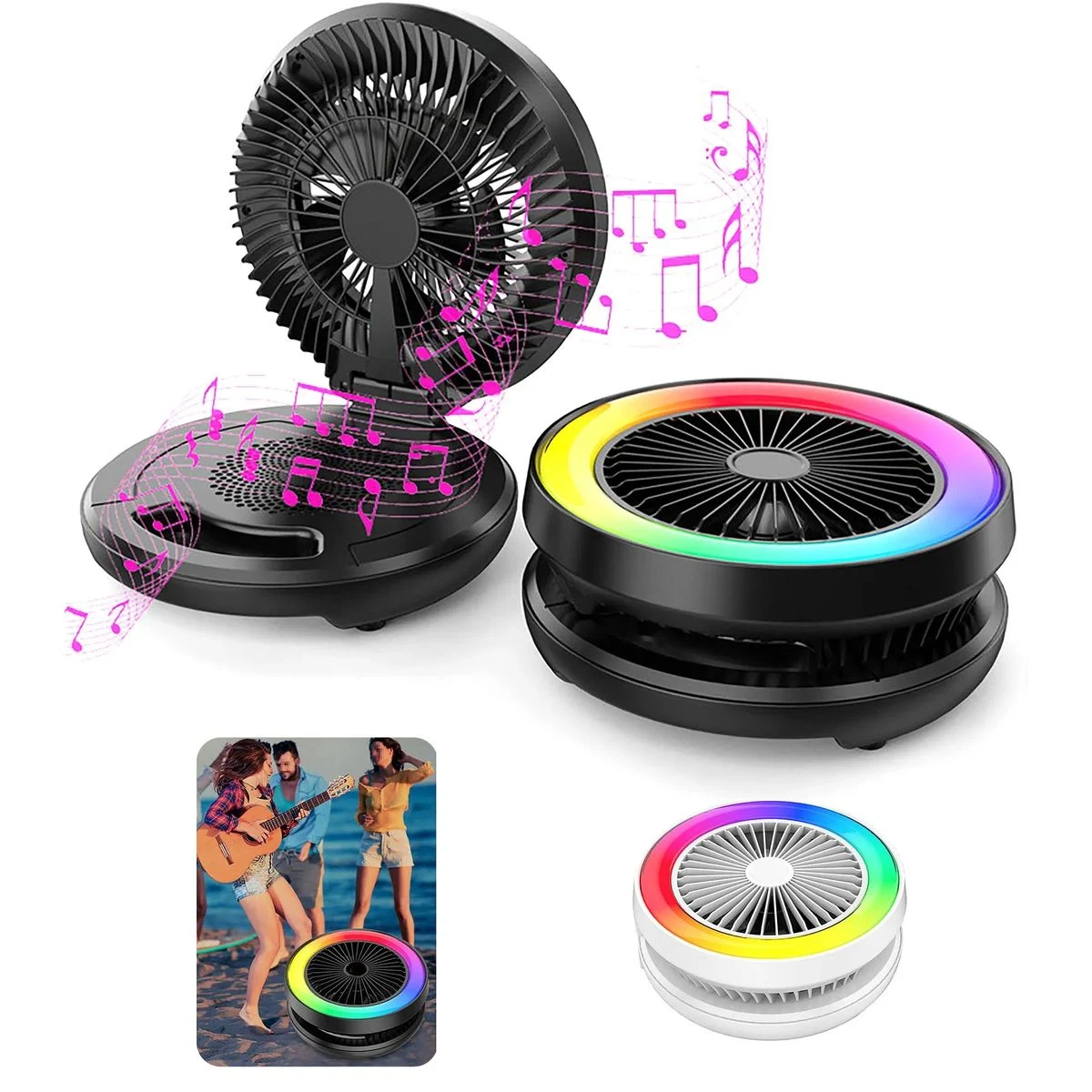 Tent Fan with Bluetooth Speaker 1