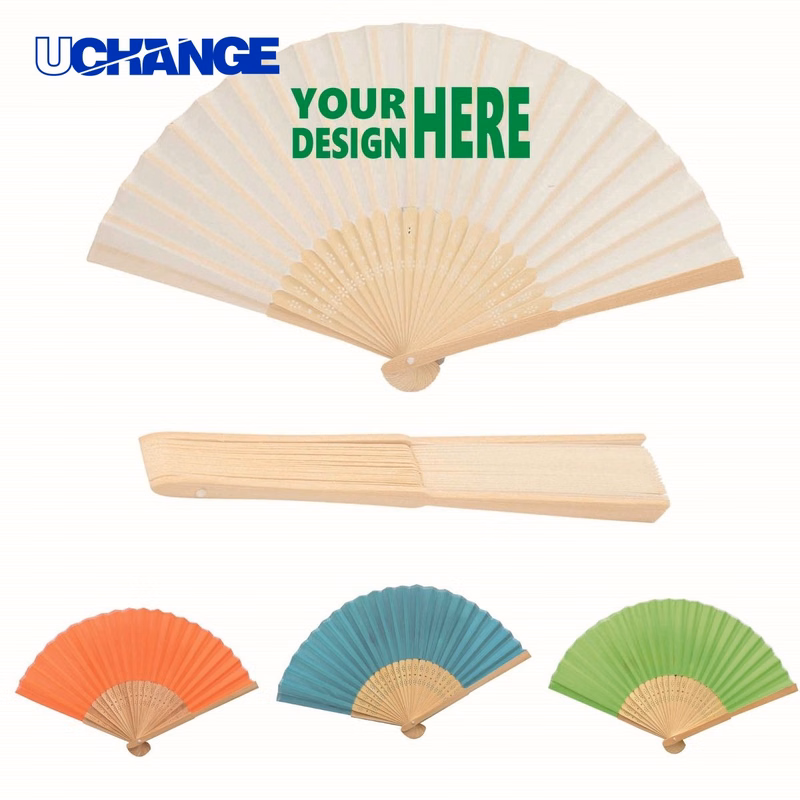 Fabric Bamboo Folding Hand Fan Tool