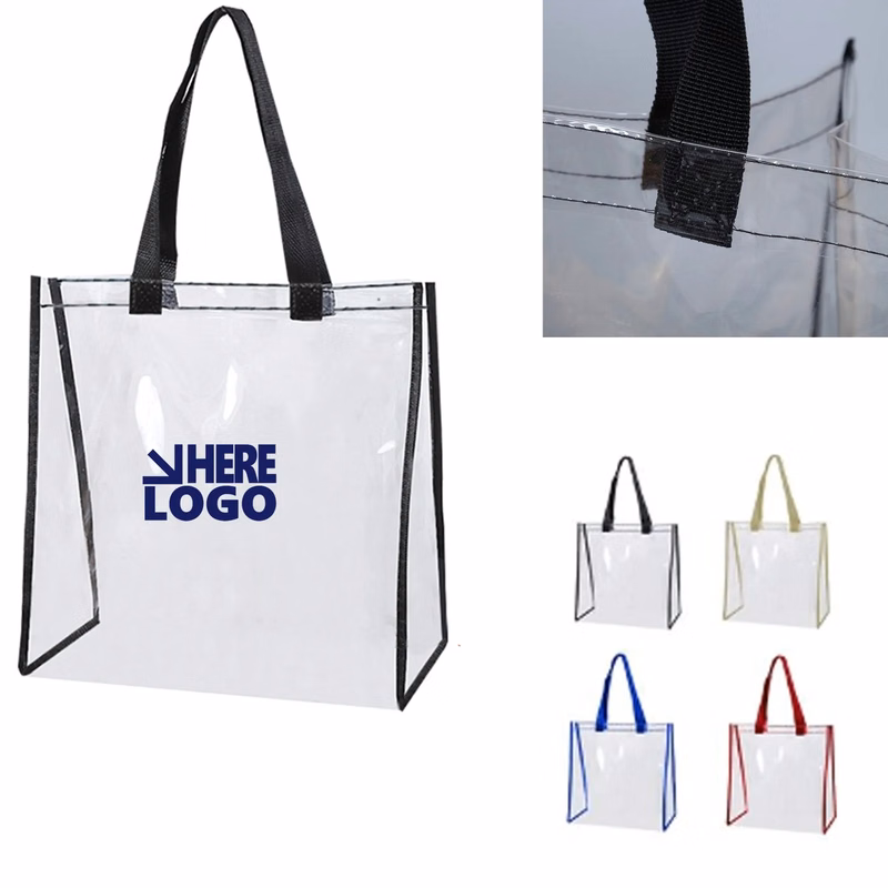 Clear Vinyl Stadium Tote Bag MOQ 10pcs