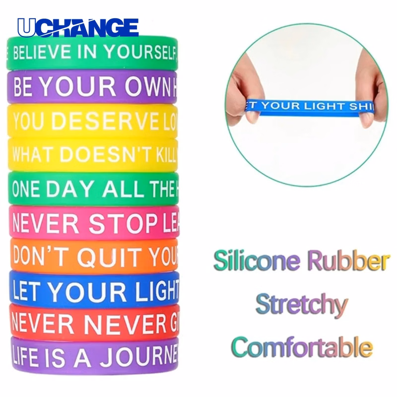 1/2-Inch Silicone Wristband Custom Bracelet for Promotions
