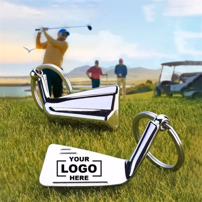 Golf Club Souvenir Custom Metal Keychain
