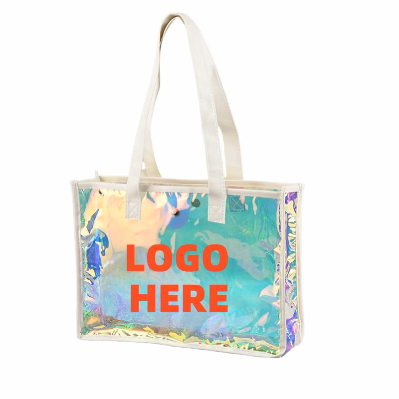 Iridescent Large Gift Bag Glossy Tote