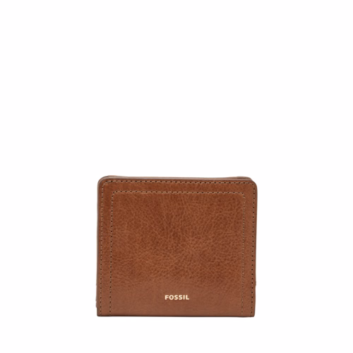 Fossil Logan Leather Small RFID Bifold Wallet - Brown