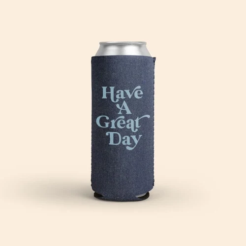24 Oz. Kolder Kaddy - Denim Neoprene, custom koozie with logo imprint 1