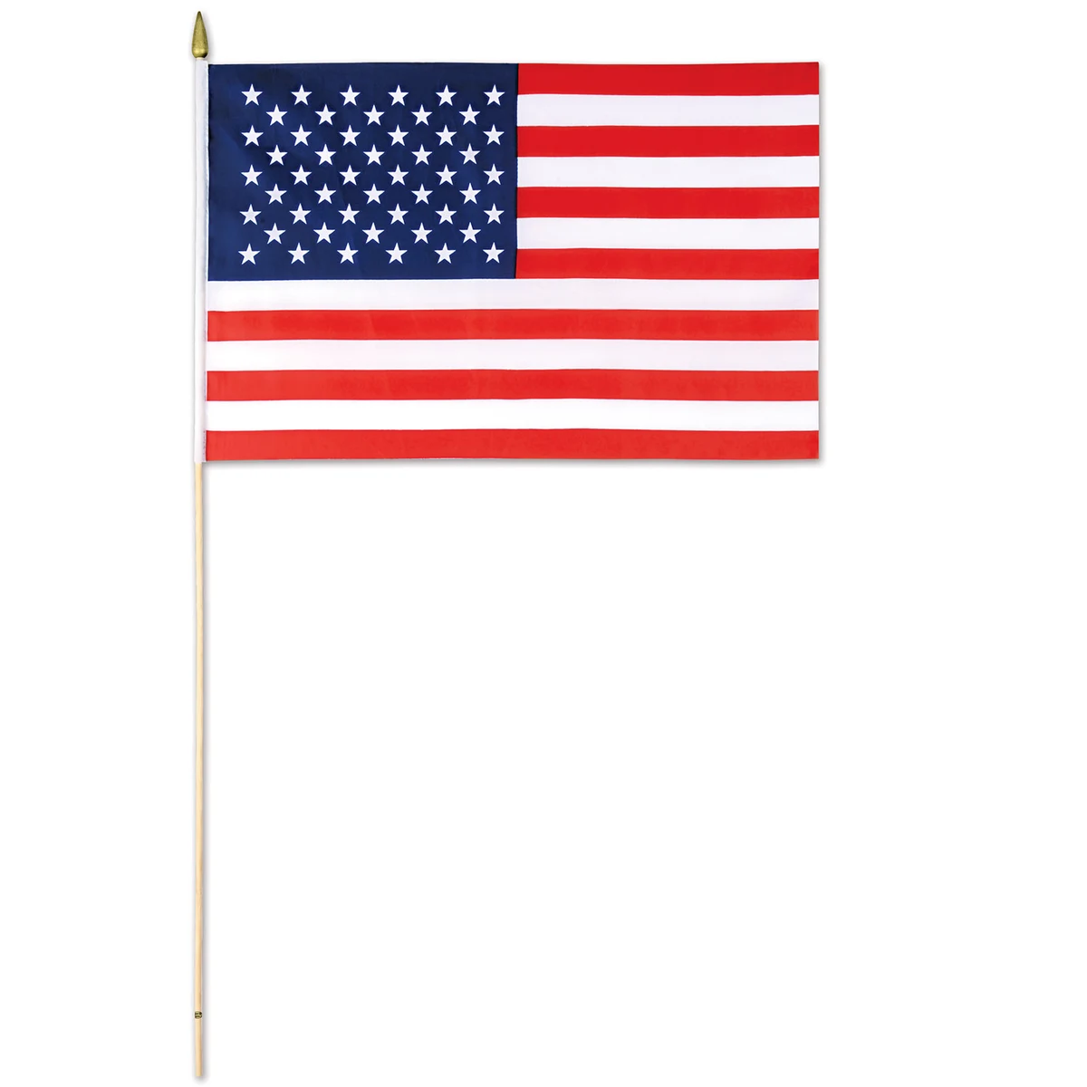 Rayon American Flags w/ 22" Spear Tipped Wooden Dowel 1