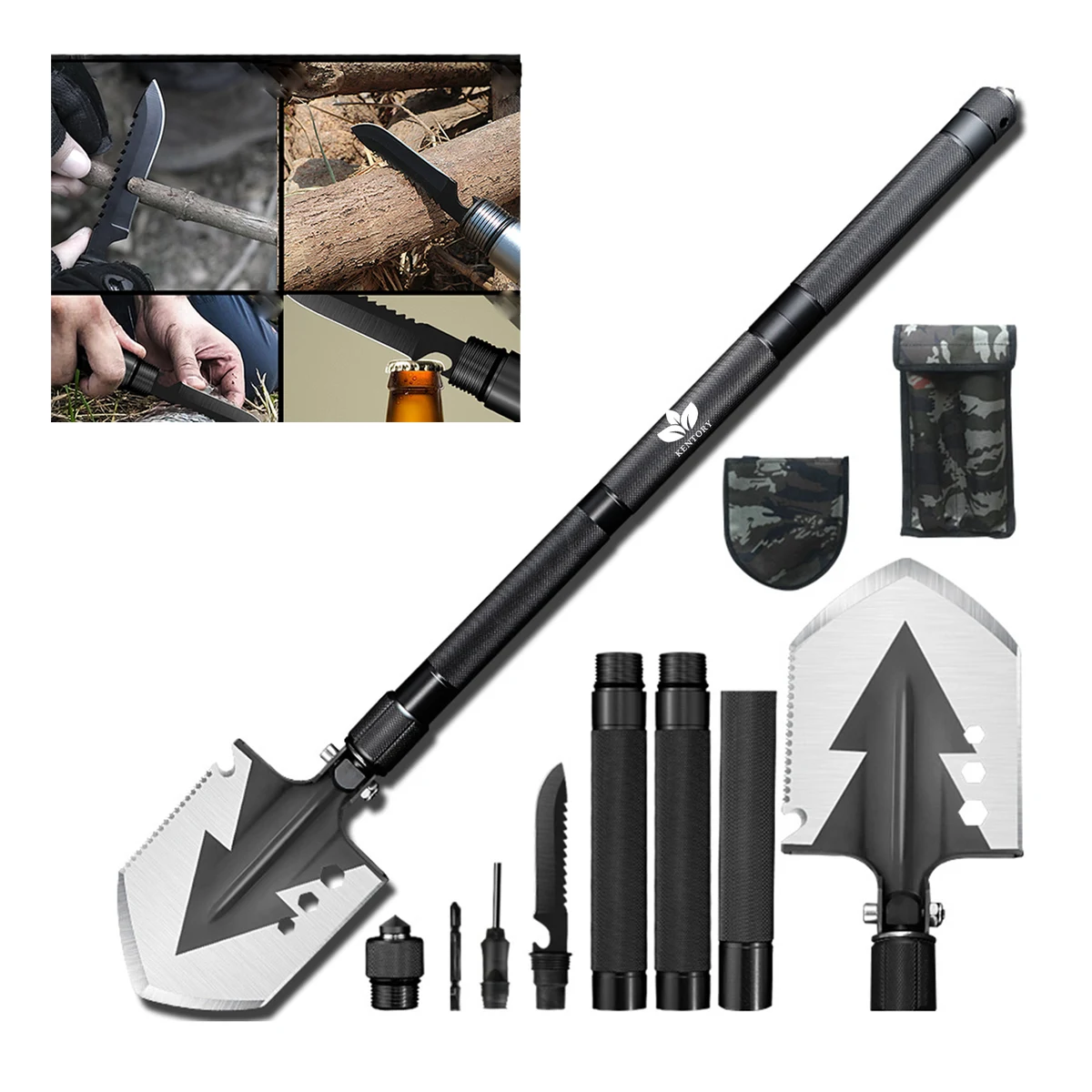 Shovel With Heavy Duty Carbon Steel Head 1