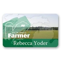 Laminated Personalized Name Badge (1.5"x2.5") Rectangle 1