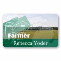 Laminated Personalized Name Badge (1.5"x2.5") Rectangle