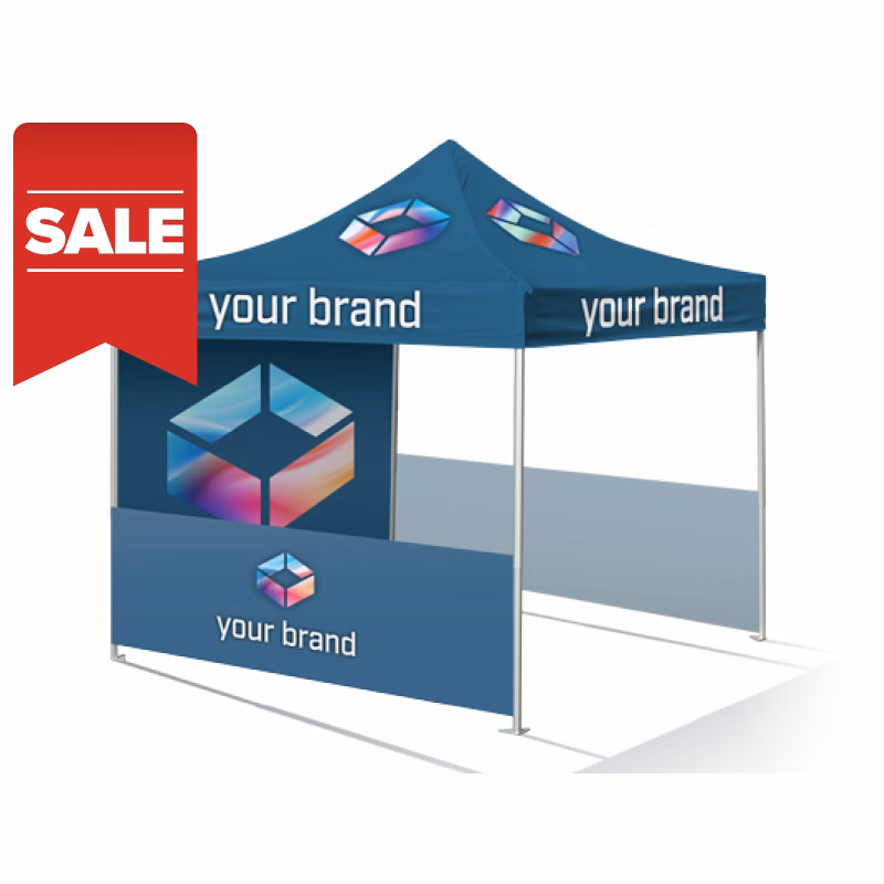 10'x10' Expo Package with Printed Top, Wall and Rail Skirts