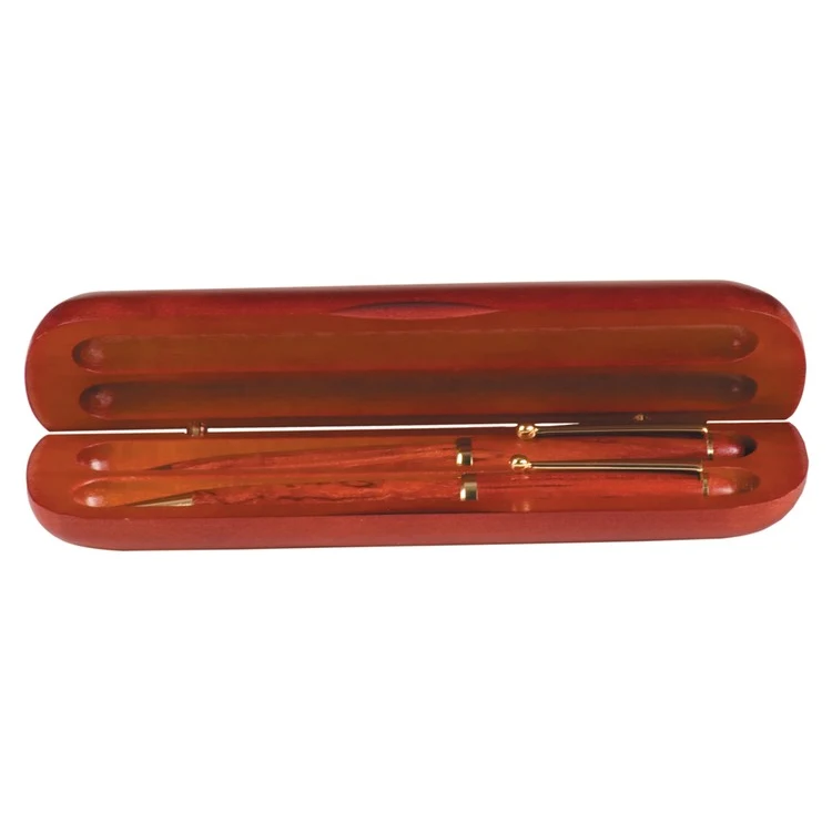 Laser Engraved Rosewood 2-Pen and Case Set 1
