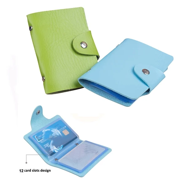 Custom Soft PU Card Holder with 12 Slots — Full-Color Business Giveaway Item 1