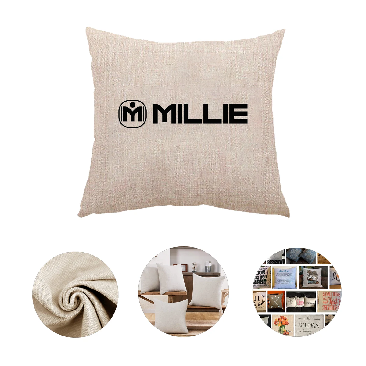 Decorative Cotton Canvas Throw Pillow Cover 1