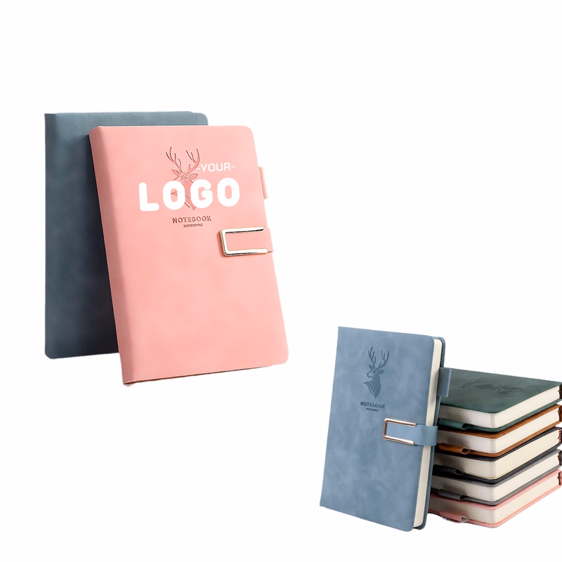 PU Lined Leather Notebook Set