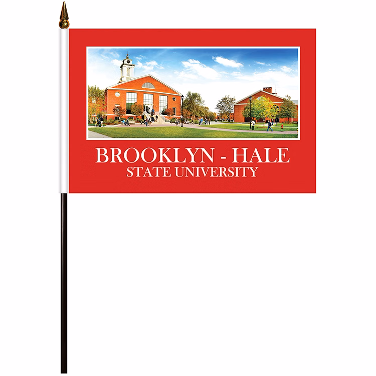 6" x 9" Single Reverse Polyester Stick Flags