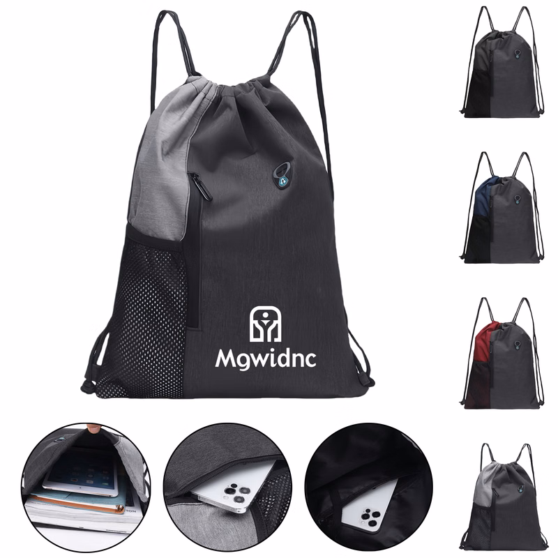 Foldable Backpack Large Capacity Stylish Gym Running Sports Drawstring Bag Lightweight Durable