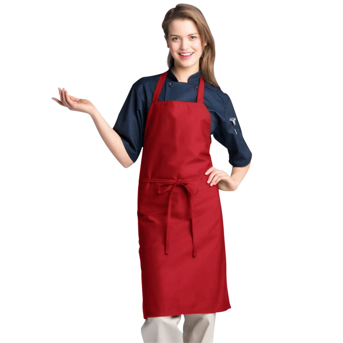 Red Classic Bib Apron 1