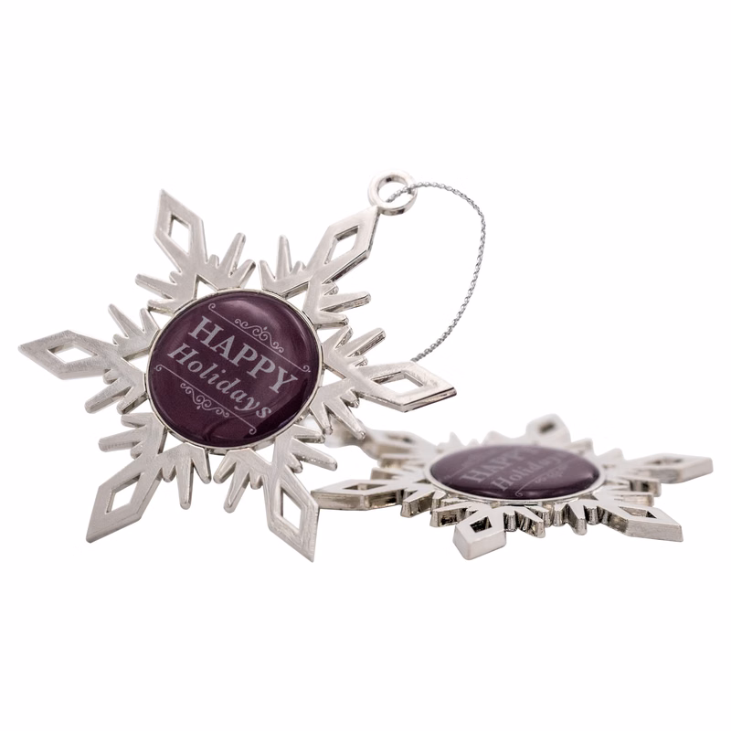 Nickel Snowflake Holiday Ornament (2-Sided)