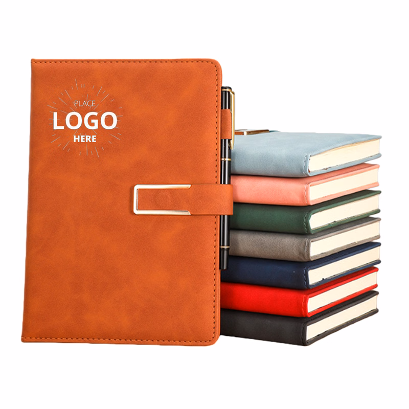 A5 PU Leather Notebook with Pen Loop