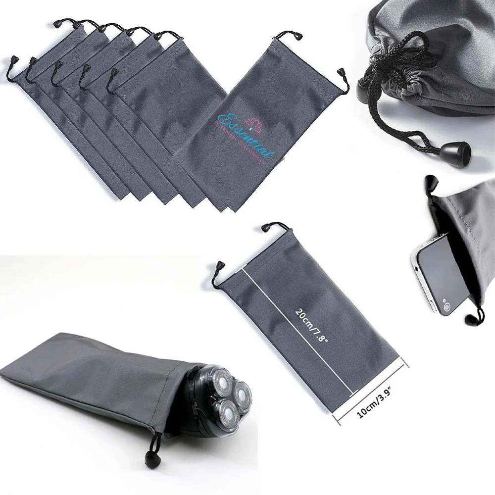 Gray Waterproof Drawstring Pouch 1
