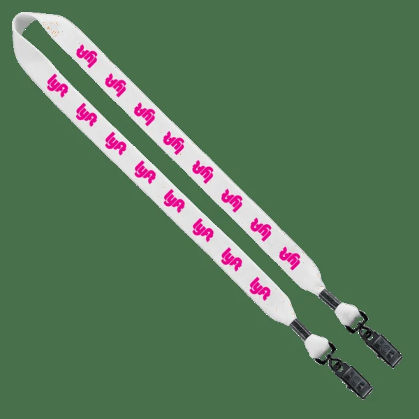 3/4" Cotton Double Bulldog Clip Lanyard 1