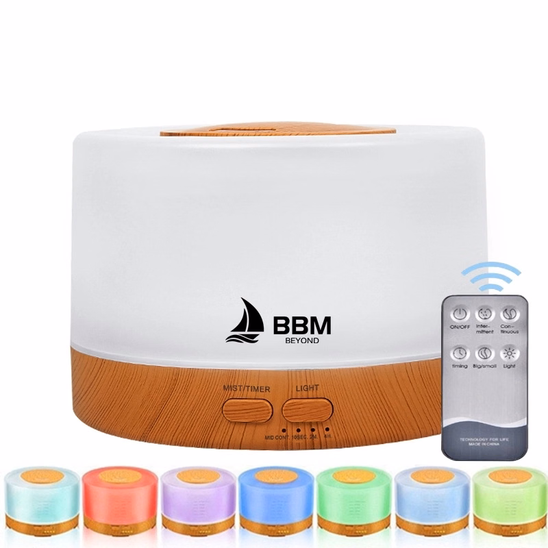 Wood Grain Colorful Ambient Light USB Humidifier