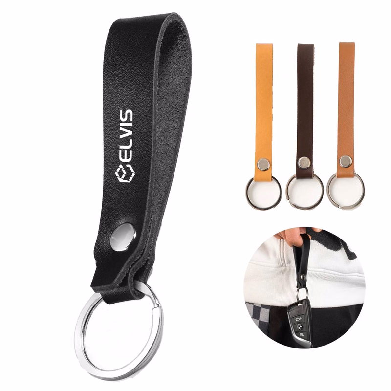 PU Leather Solid Color Minimalist Keychain