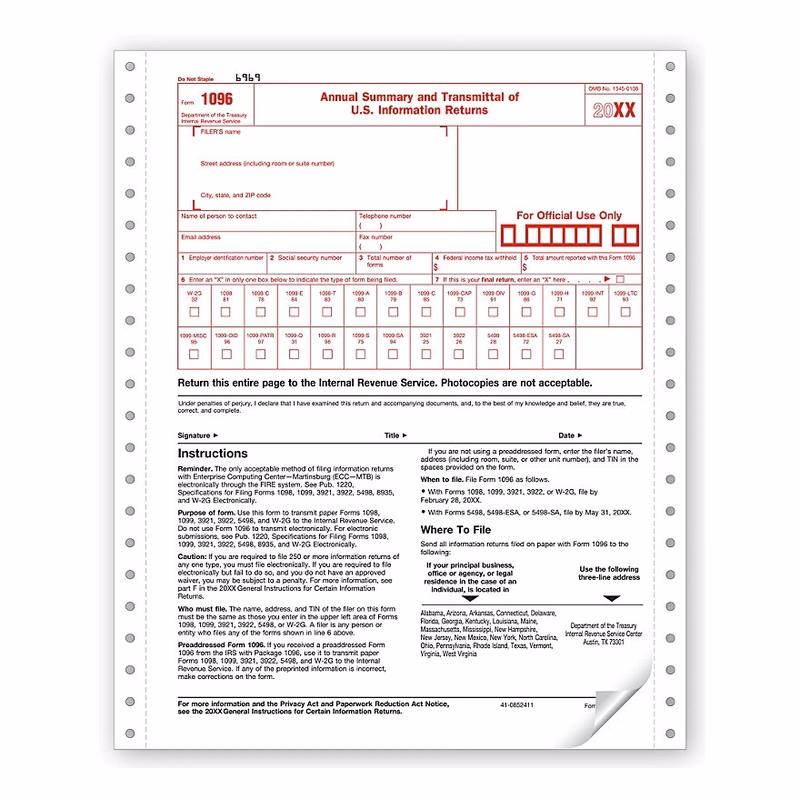Continuous 1096 Transmittal