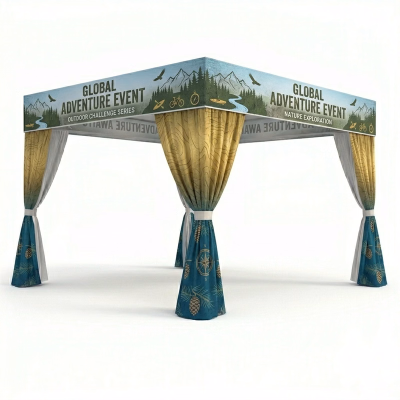 Flathaus™ Cabana Tent With Curtains