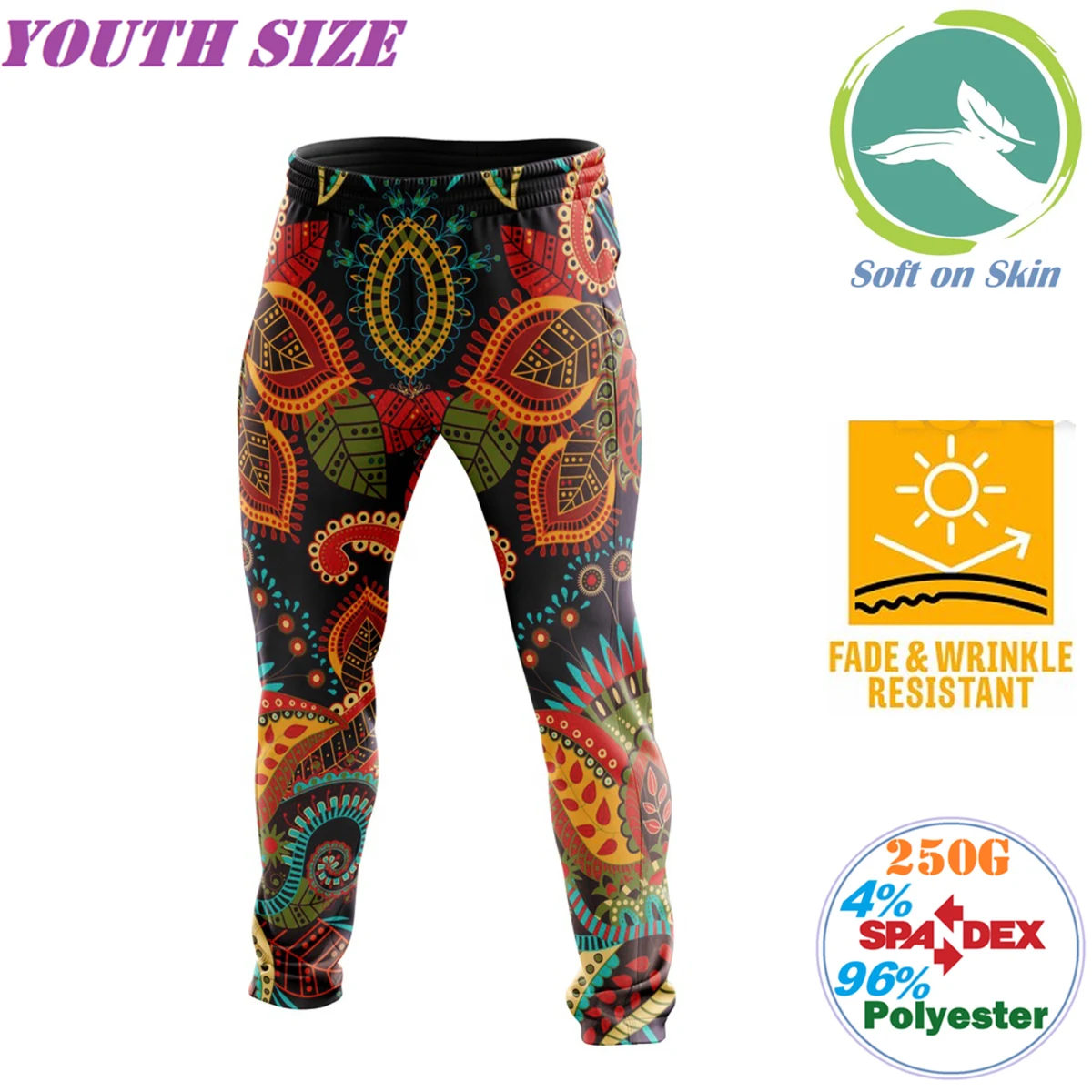 Youth 250 GSM Comfort Fleece Sublimation Jogger Trousers w/Fade & Wrinkle Resistant 1