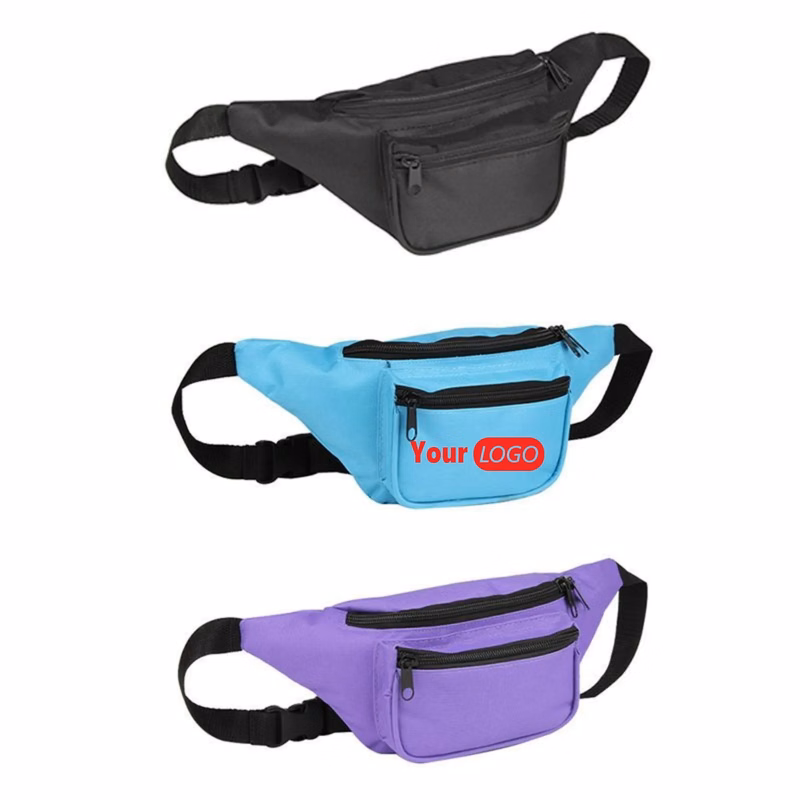2 Zippered Fanny Pack Sports Waist Bag